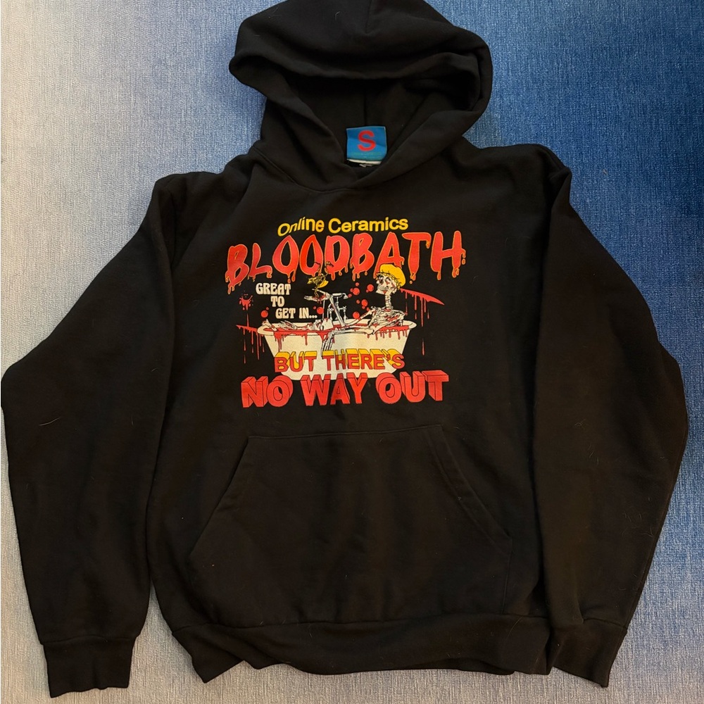 Online Ceramics Black Graphic Hoodie